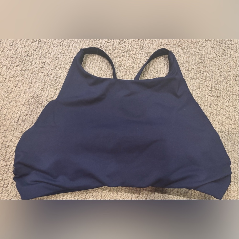 Athleta High-Neck Navy Sports Bra